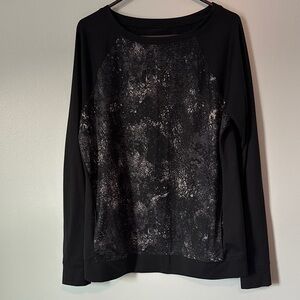 Under Armour Black Patterned Women's Top with pockets, XL